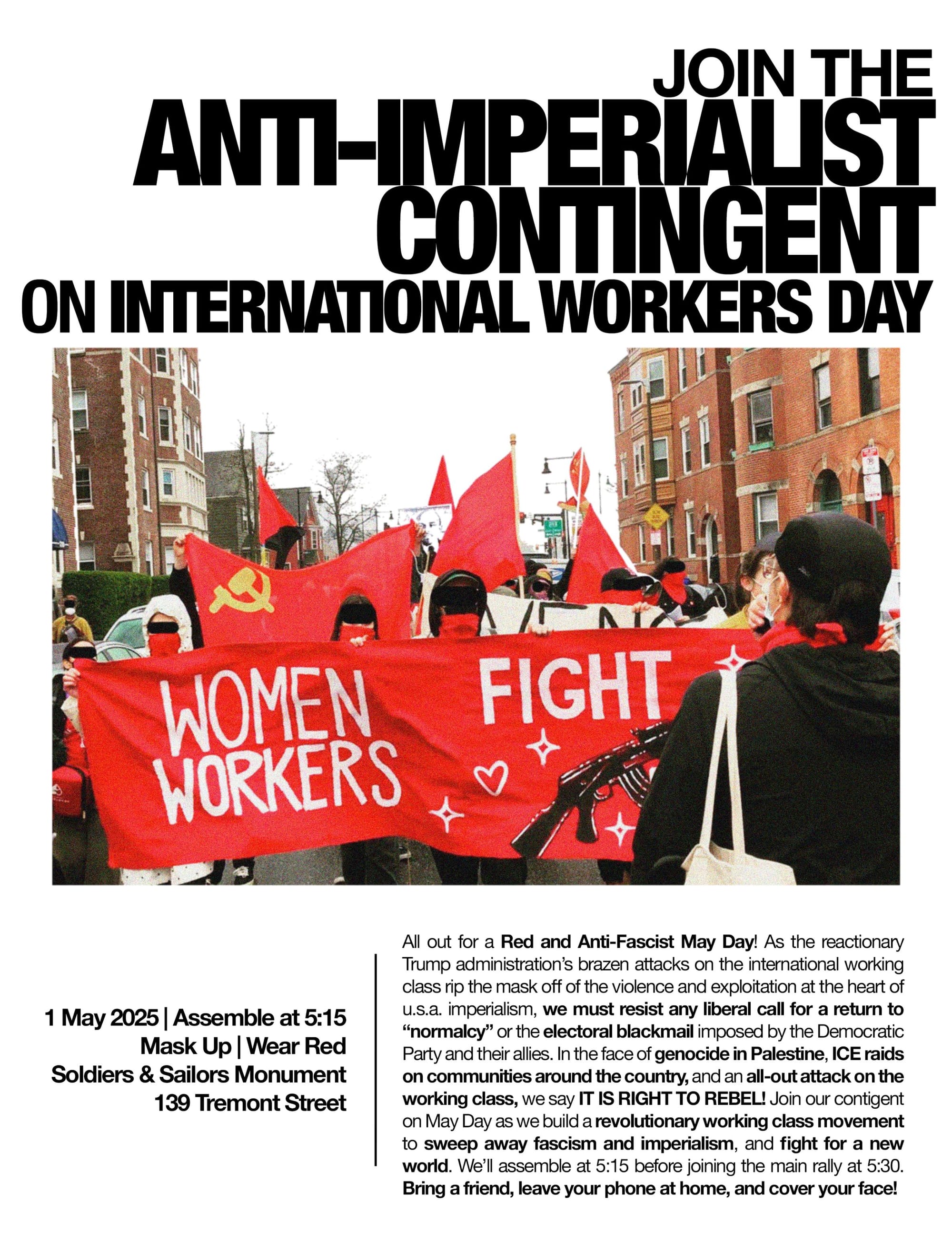 Join the Anti-Imperialist Contingent on International Workers' Day