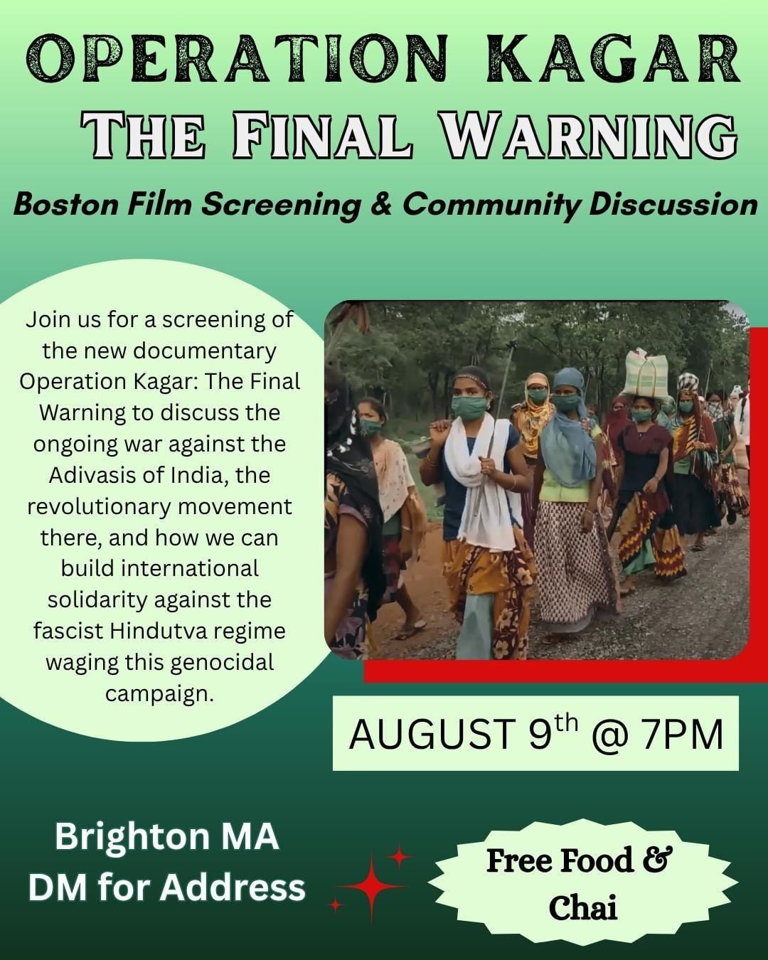 FILM SCREENING — Operation Kagar: The Final Warning