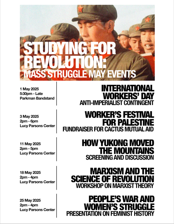 Studying for Revolution: Mass Struggle's May Events