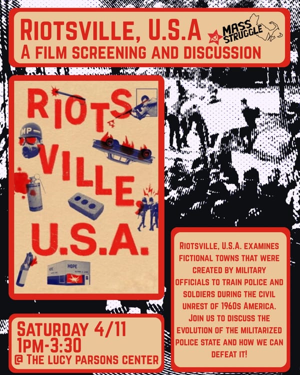 "RIOTSVILLE, U.S.A" — Film Screening and Discussion